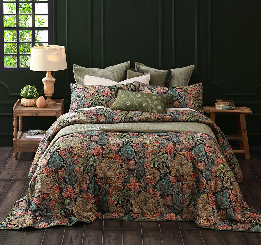 Anders Bedspread Set Range Green
