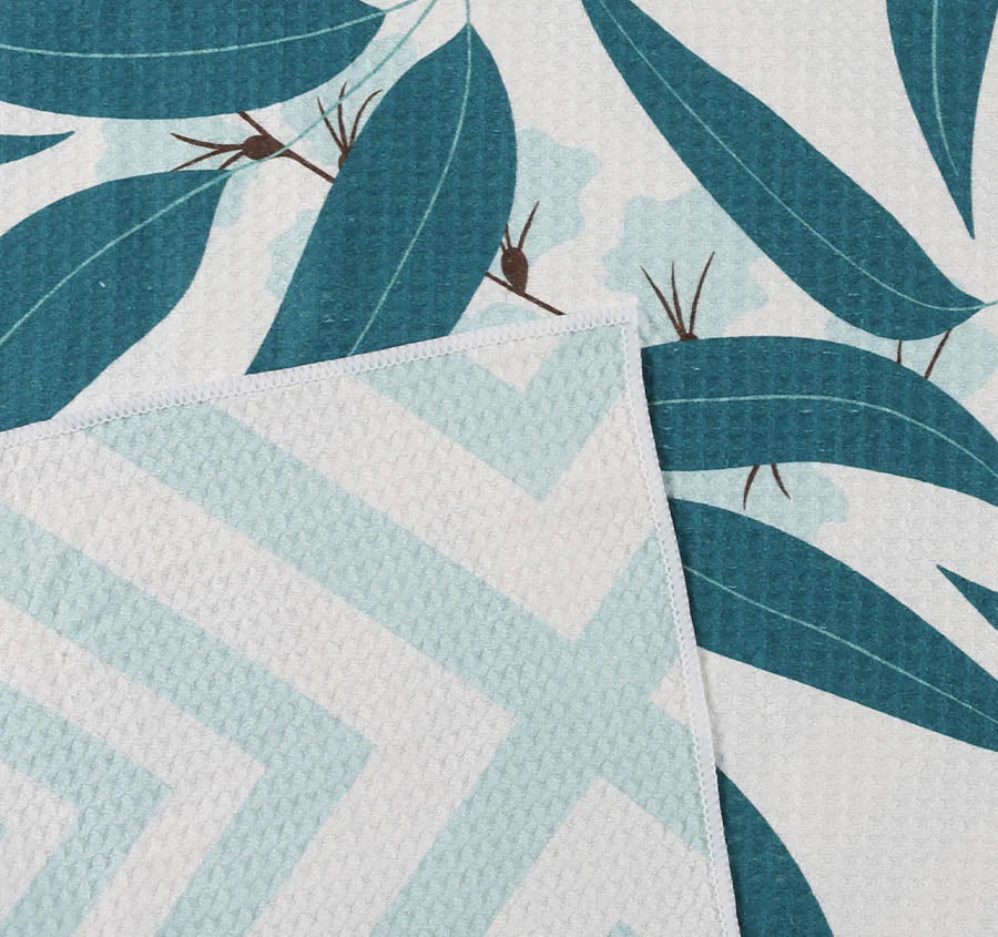 Sand Free 80x160cm Towel 4 in 1 Scattered Eucalyptus Leaves - Image 3