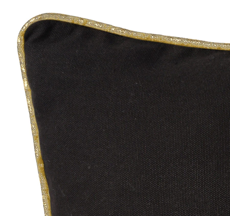 Country Polo 30x50cm Filled Cushion Black - Image 2