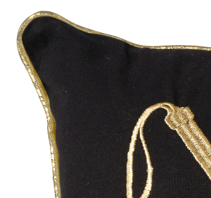 Country Polo 50x50cm Filled Cushion Black - Image 2