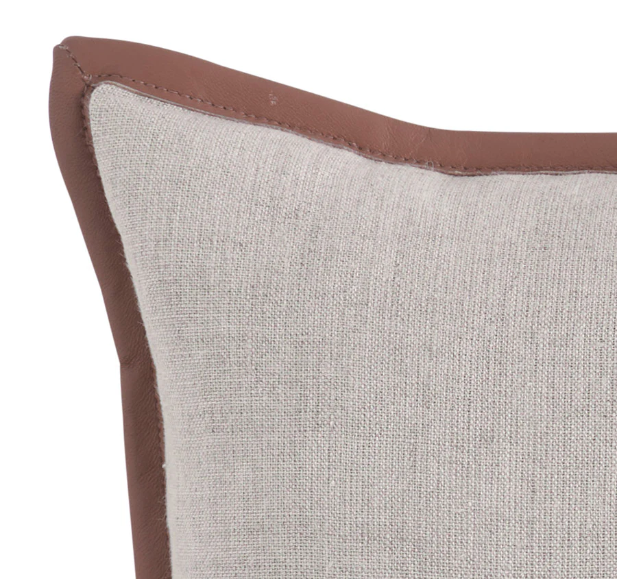 Linen Montana Stripe 30x50cm Filled Cushion Sand - Image 2