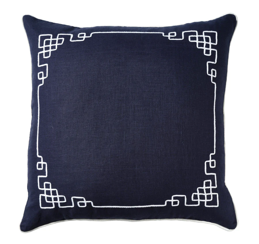 Linen Newport 50x50cm Filled Cushion Navy