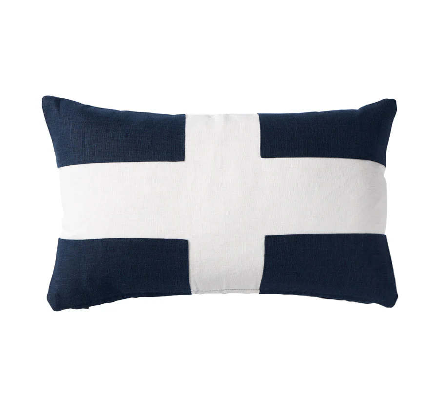 Linen Riva 30x50cm Filled Cushion Navy