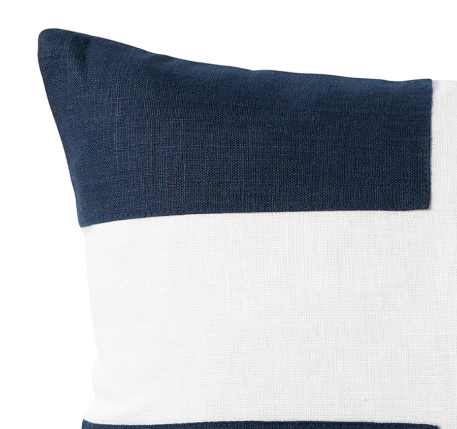 Linen Riva 30x50cm Filled Cushion Navy - Image 2