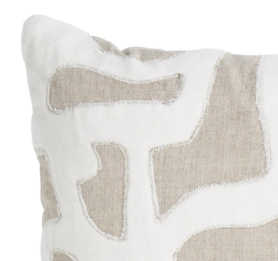 Linen Shellona 50x50cm Filled Cushion Sand - Image 2
