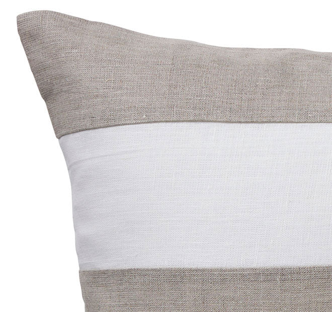 Linen Stripe 50x50cm Filled Cushion Sand - Image 2