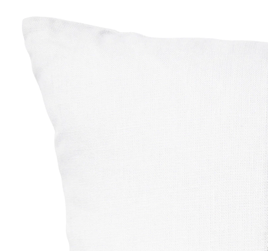 Linen Velvet Stripe 50x50cm Filled Cushion White - Image 2