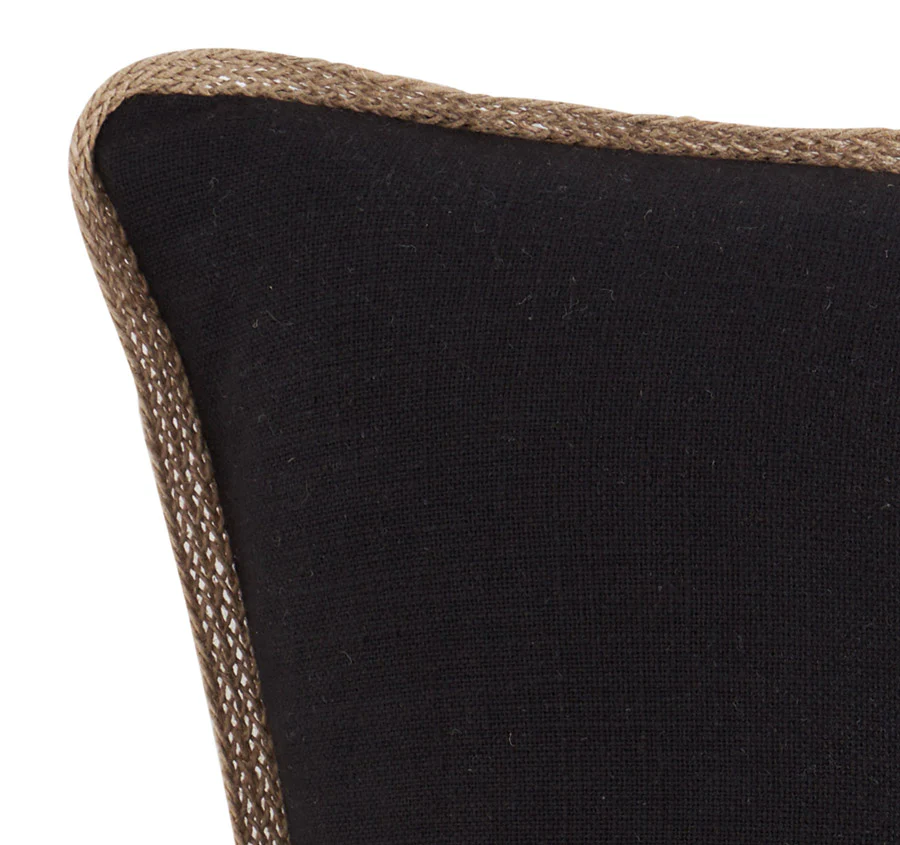Marigold Palm 55x55cm Filled Cushion Black - Image 2