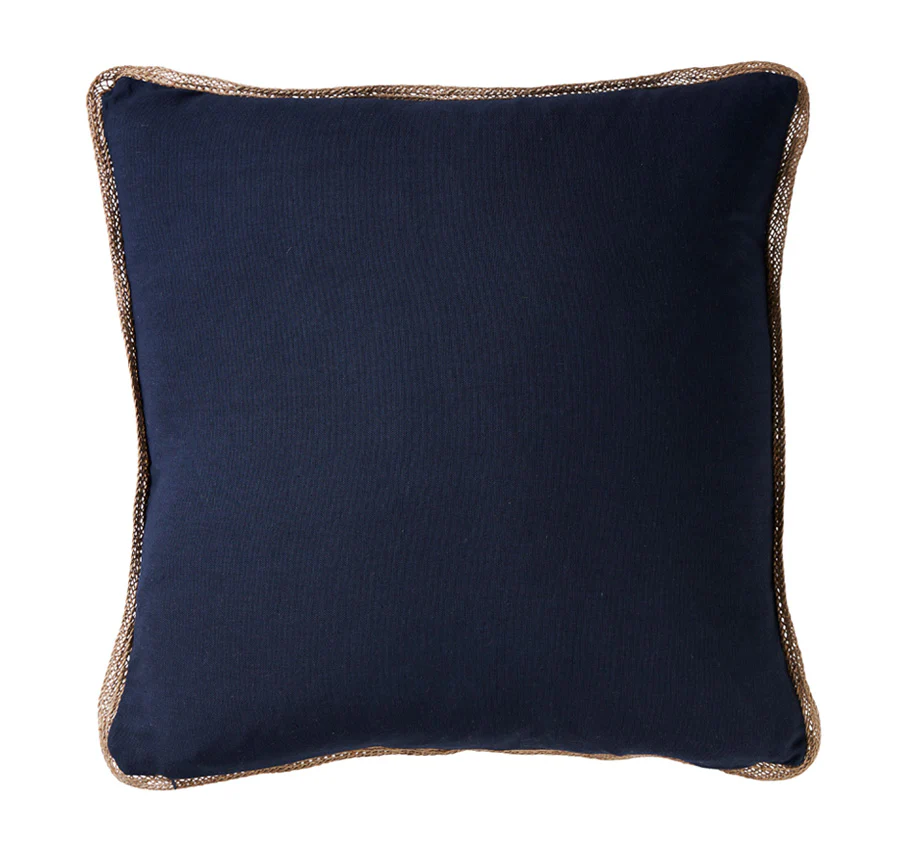 Newport Lattice 50x50cm Filled Cushion Navy - Image 3