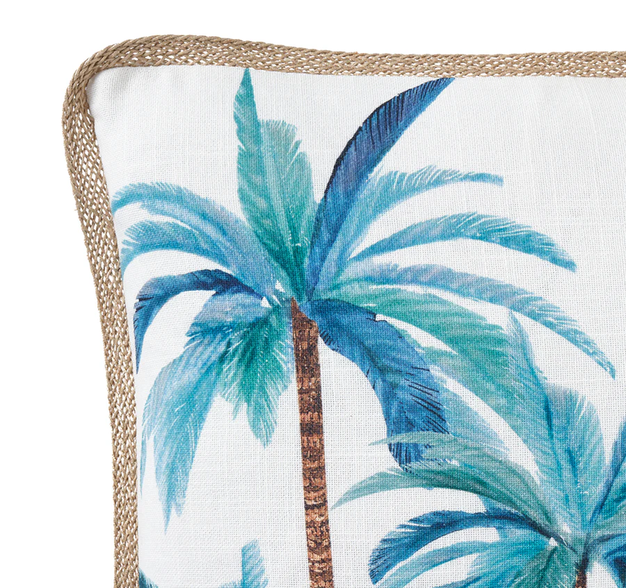 Palmy Blue Mirage 50x50cm Filled Cushion Sky Blue - Image 2
