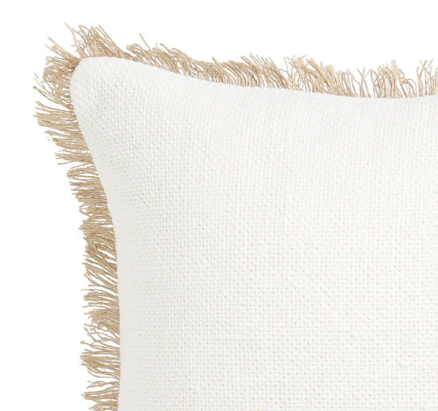 Saint Tropez Linen 30x50cm Filled Cushion White - Image 2