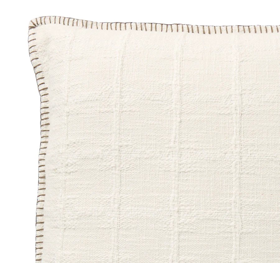 Tulum Edge 50x50cm Filled Cushion White - Image 2