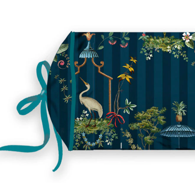 Singerie 22x70cm Filled Roll Cushion Dark Blue - Image 2
