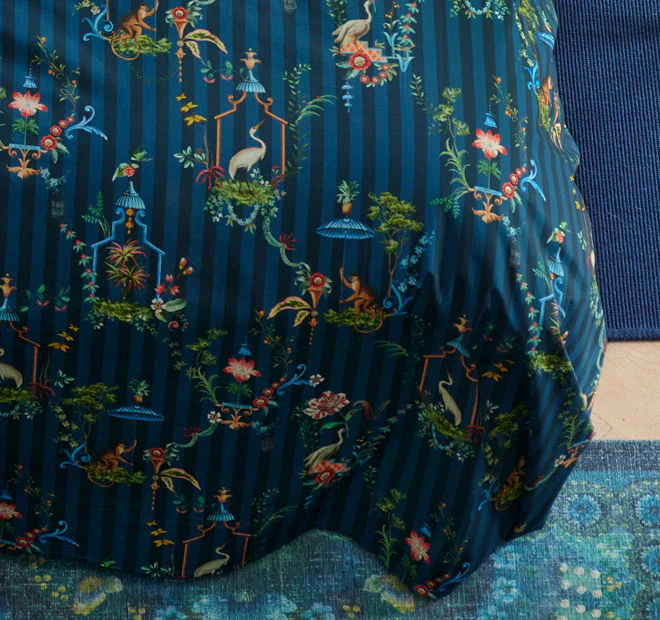 Singerie Quilt Cover Set Range Dark Blue - Image 2