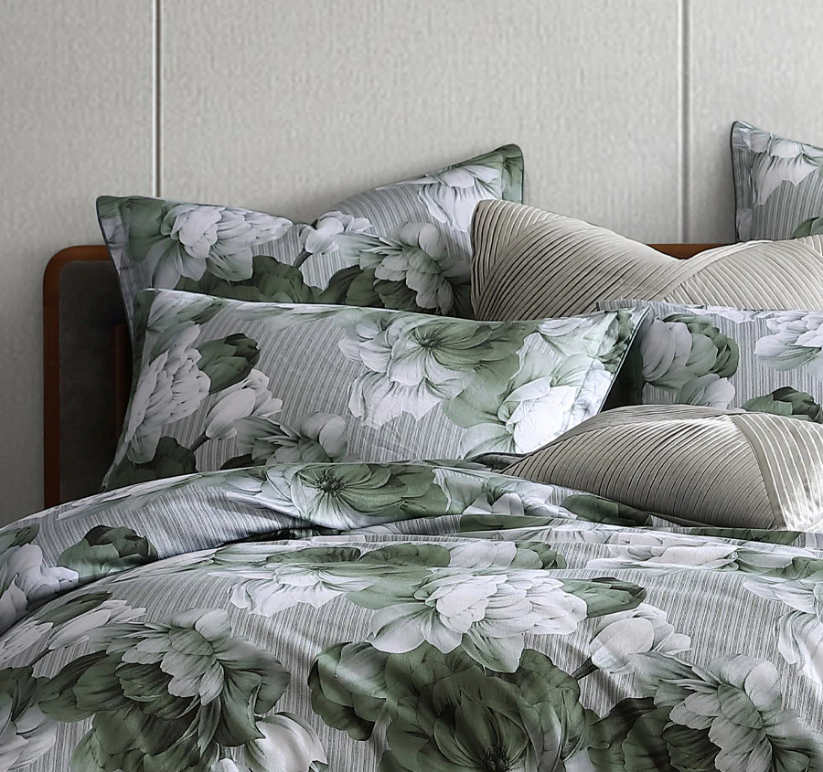 Hailey Quilt Cover Set Range Sage - Image 4