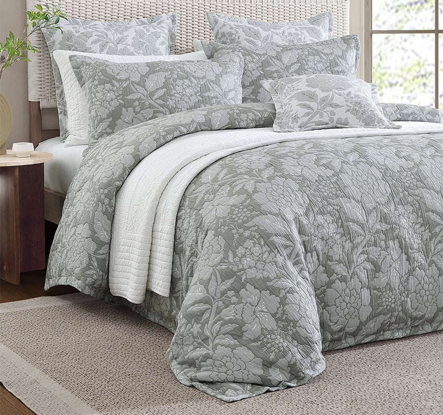 Julieta Quilt Cover Set Range Thyme - Image 5