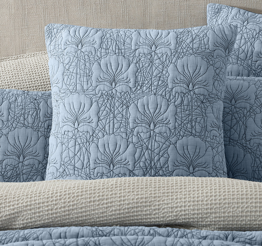 Lilian European Pillow Sham Denim - Image 3
