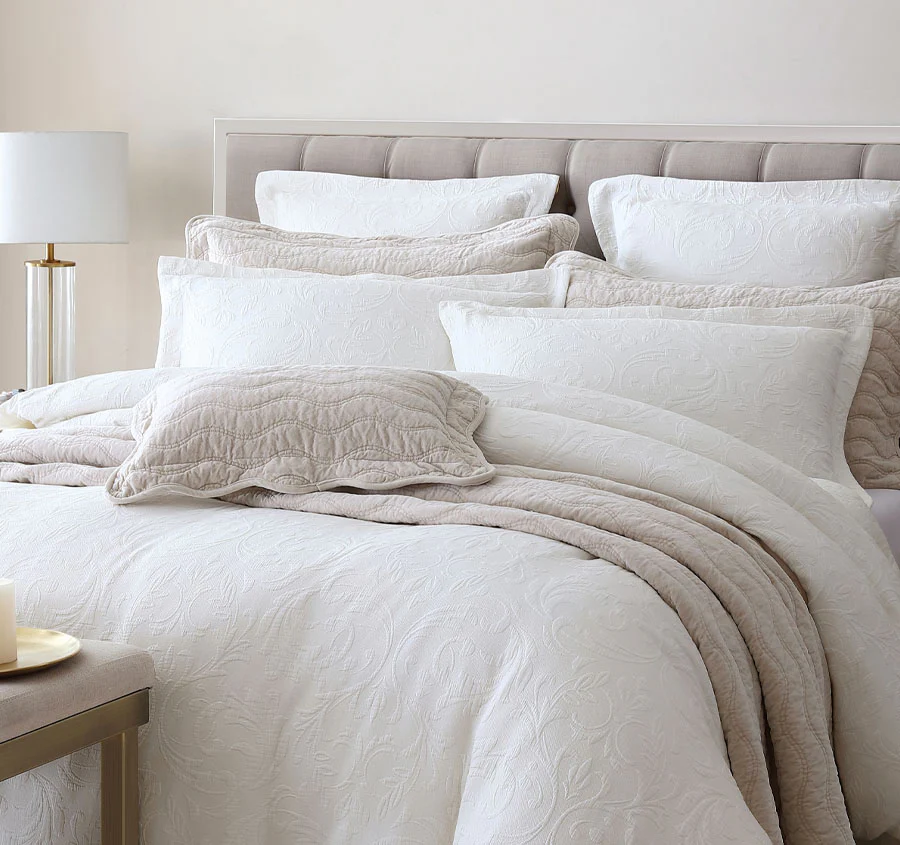 Marbella Quilt Cover Set Range Ivory - Image 5