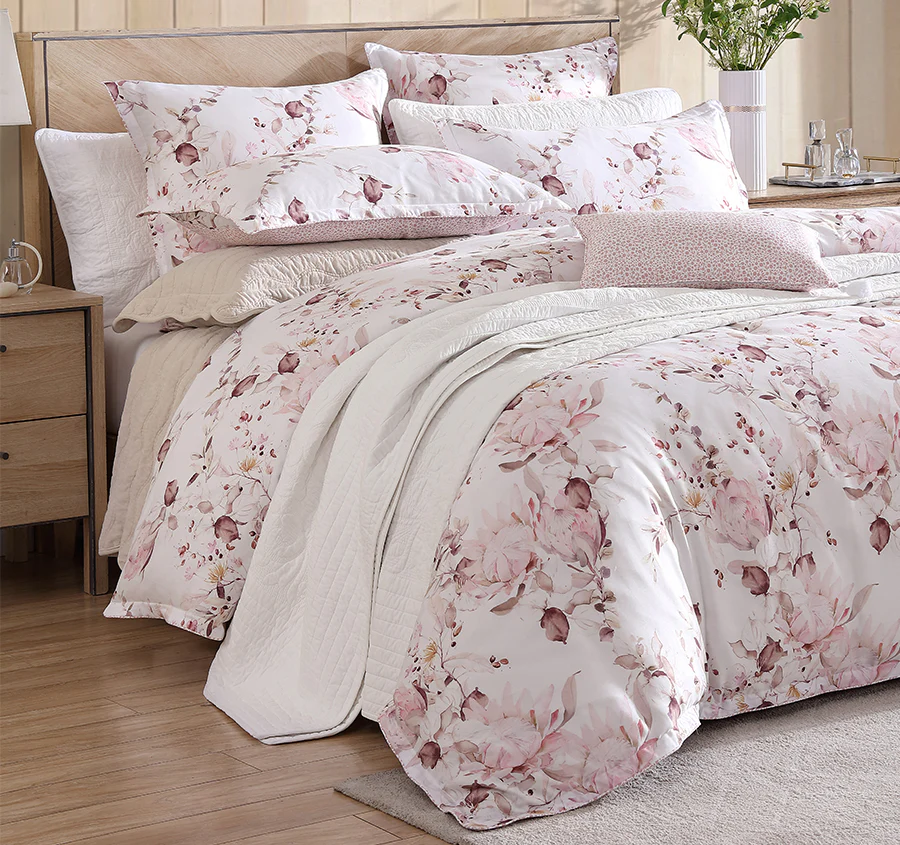Millicent Quilt Cover Set Range Rose - Image 5