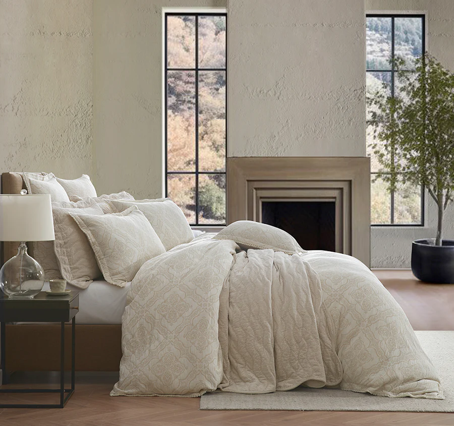 Parisian Quilt Cover Set Range Linen