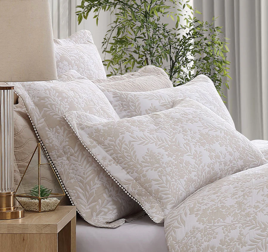 Quinn Quilt Cover Set Range Stone - Image 3