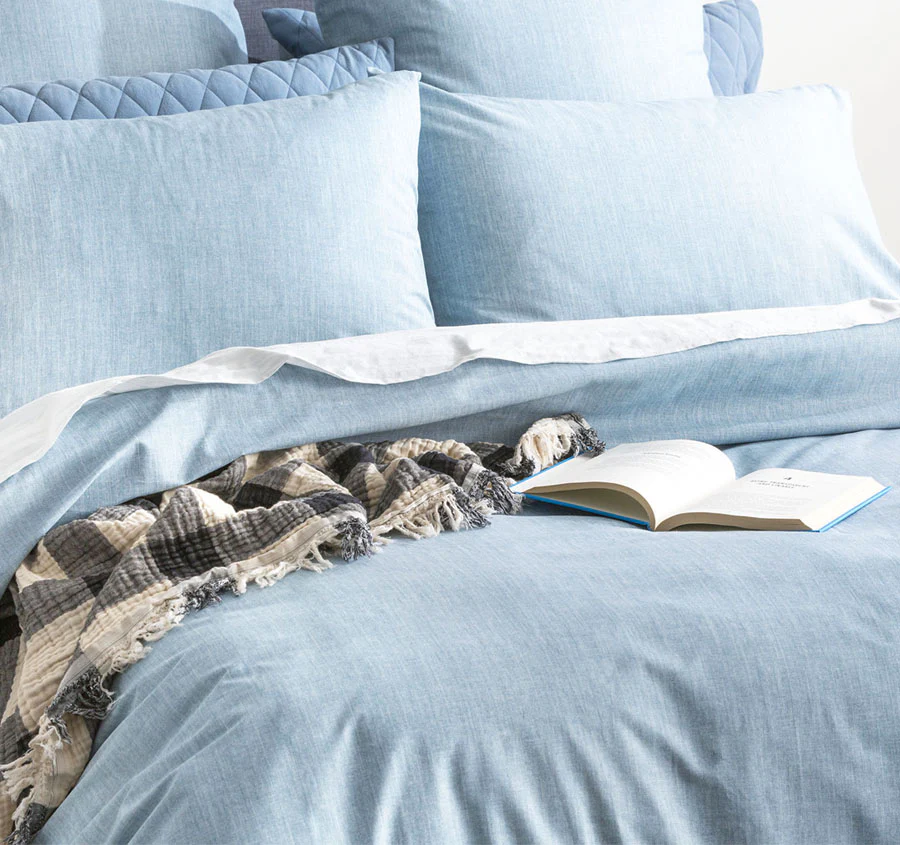 Chambray Paradis Quilt Cover Set Range Aquatic - Image 2