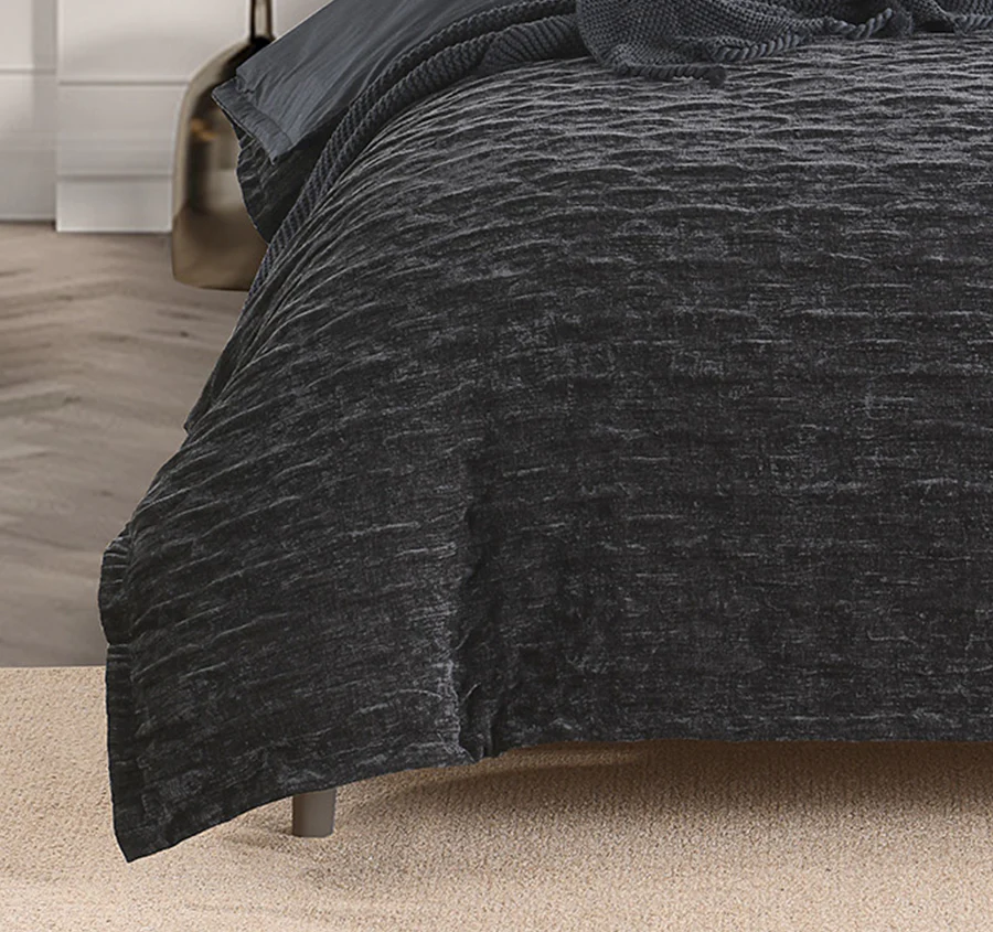Charlotte Quilt Cover Set Range Onyx - Image 3