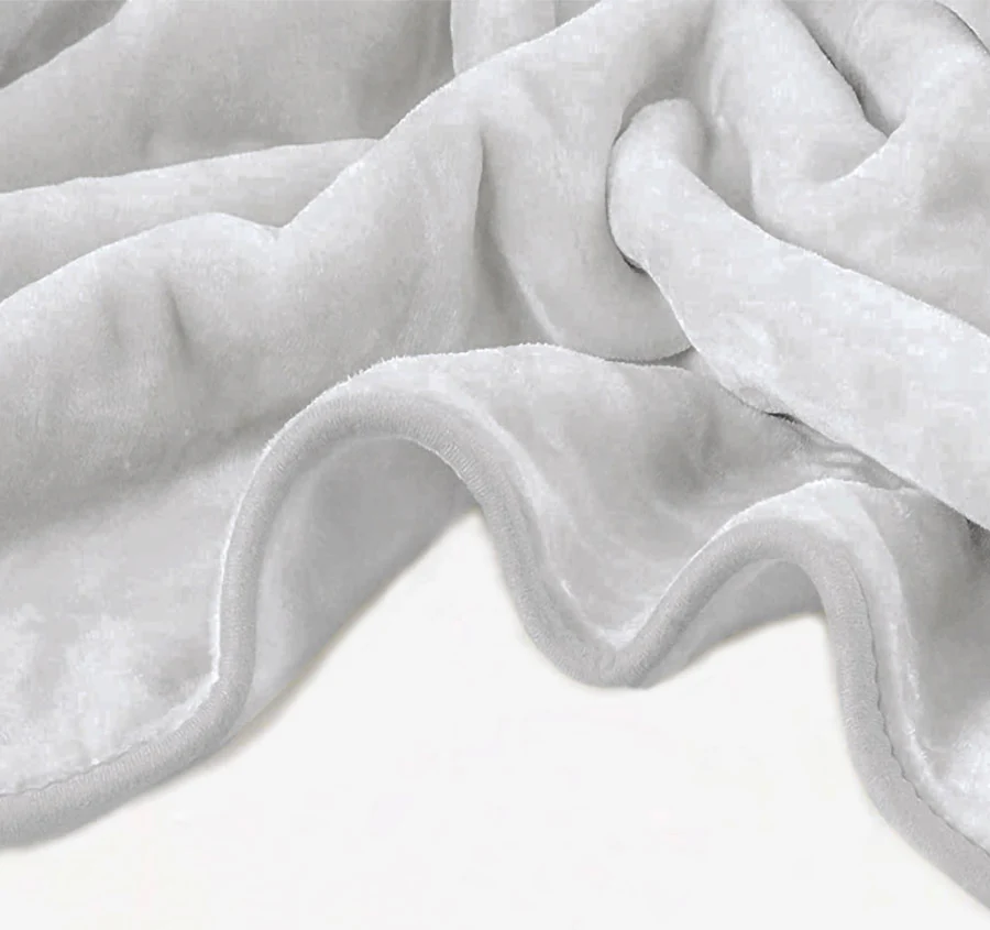 Heavy Weight Acrylic Mink Blanket Dove - Image 2