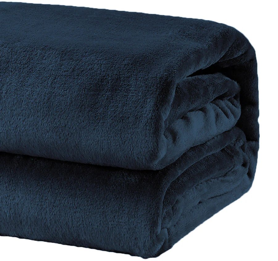 Heavy Weight Acrylic Mink Blanket Indigo - Image 3
