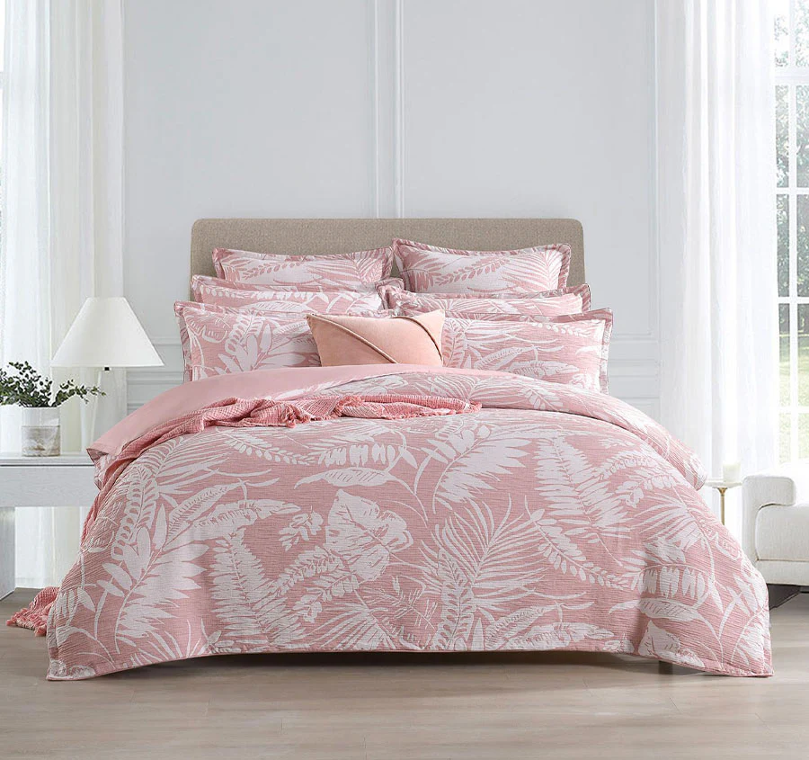 Palm Tree Quilt Cover Set Range Clay