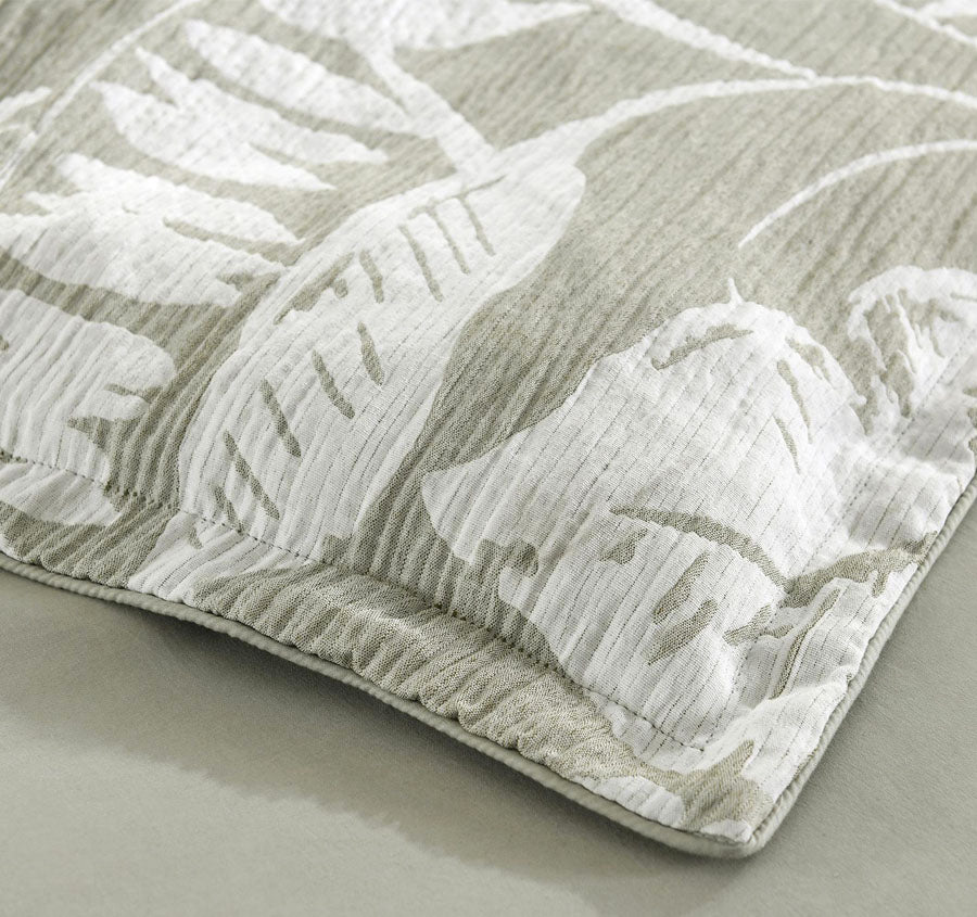 Palm Tree Quilt Cover Set Range Sage Green - Image 2