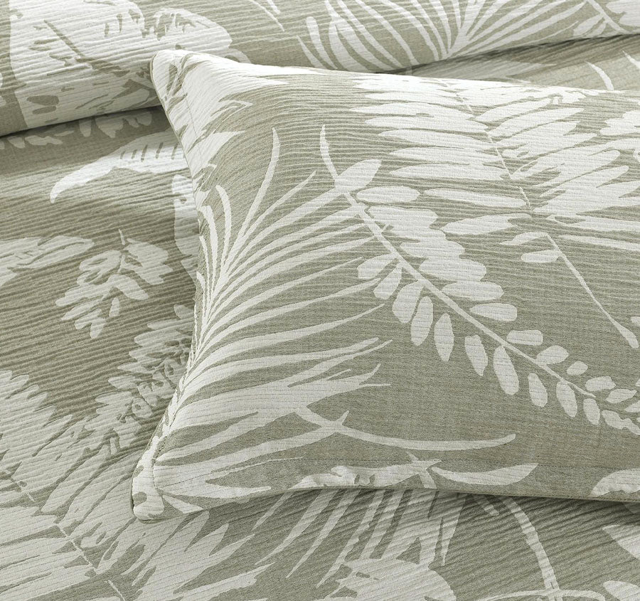 Palm Tree Quilt Cover Set Range Sage Green - Image 4