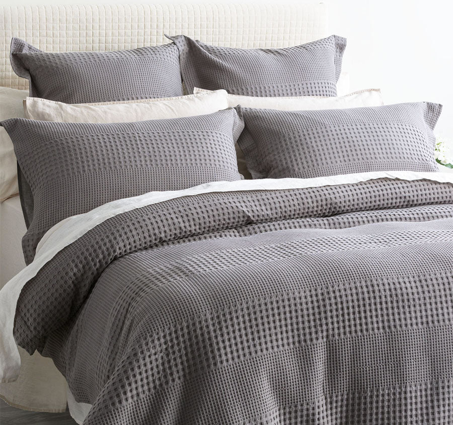 Waffle Elegance Quilt Cover Set Range Fossil - Image 4