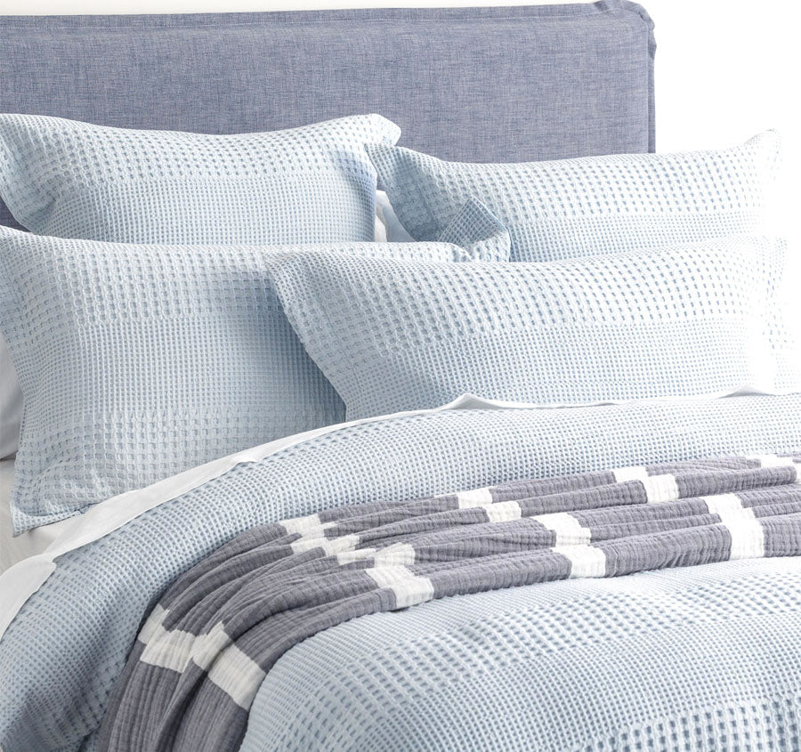 Waffle Elegance Quilt Cover Set Range Sky - Image 4