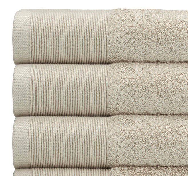 Vida Organic 630GSM Cotton Bath Towel Range Sand - Image 3