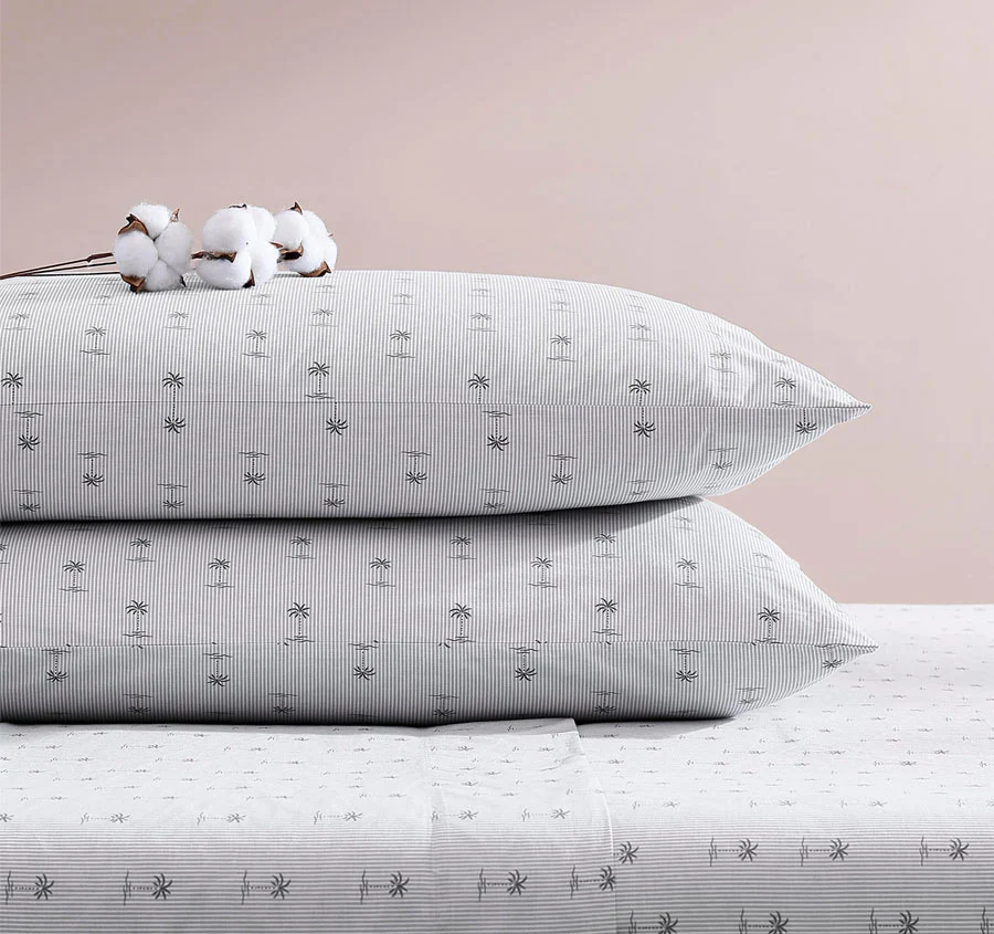 Kew Palm Sheet Set Range Pelican Grey - Image 4