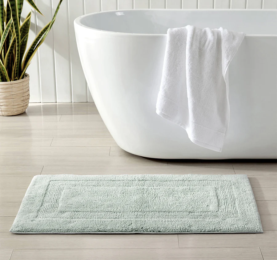 Longbranch 2800GSM Cotton Bath Mat Range Pale Jade - Image 5