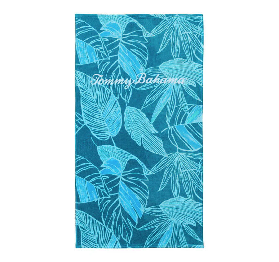 Monstera 91x172cm Beach Towel Teal