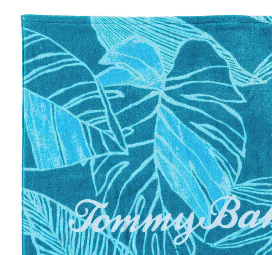 Monstera 91x172cm Beach Towel Teal - Image 2