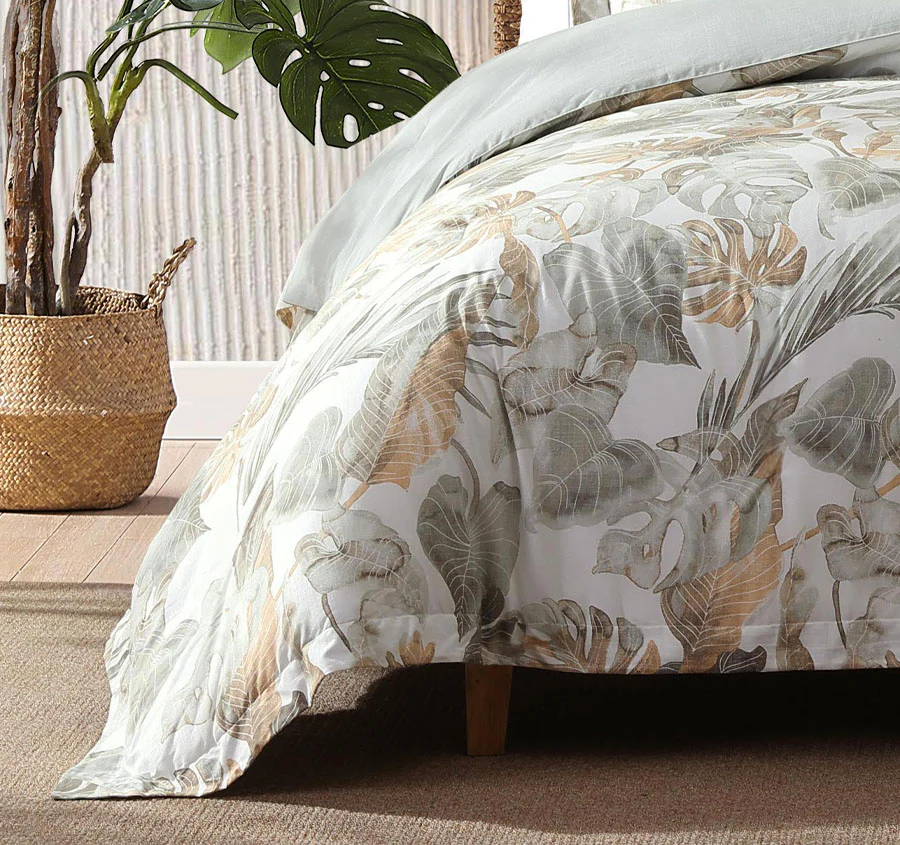 Raw Coast Quilt Cover Set Range Green and Gold - Image 3