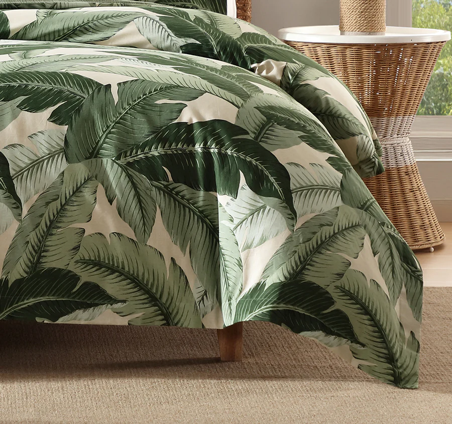 Vintage Palm Quilt Cover Set Range Jungle Green - Image 3