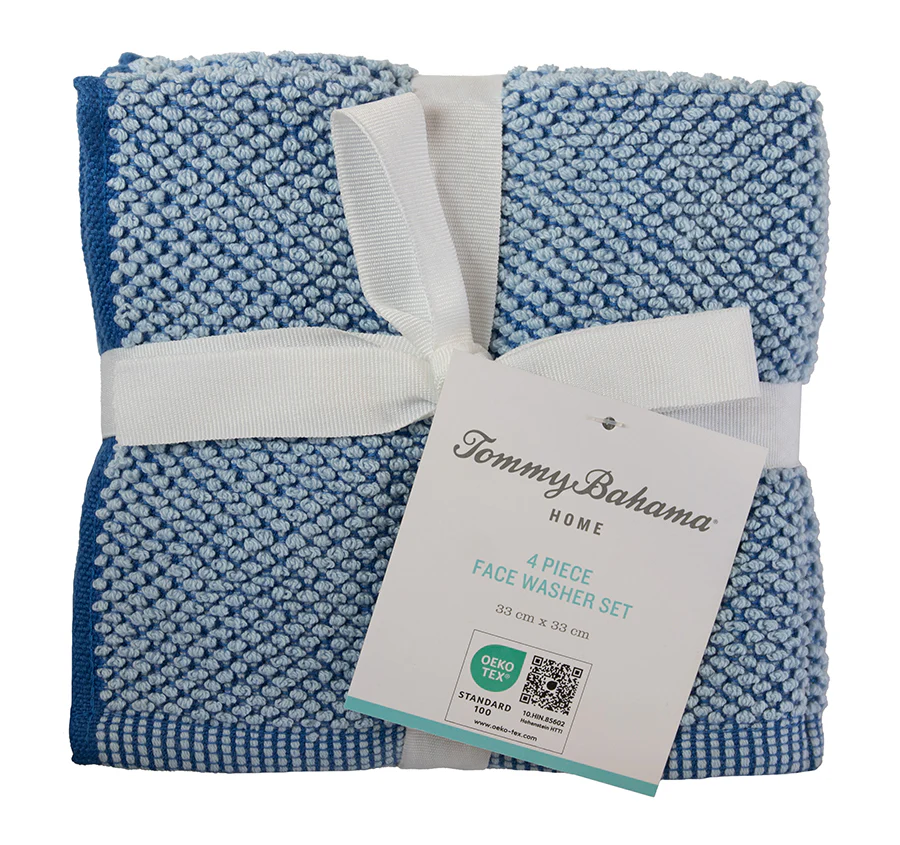 Washed Pebble Bath Towel Range Chambray and French Blue - Image 3