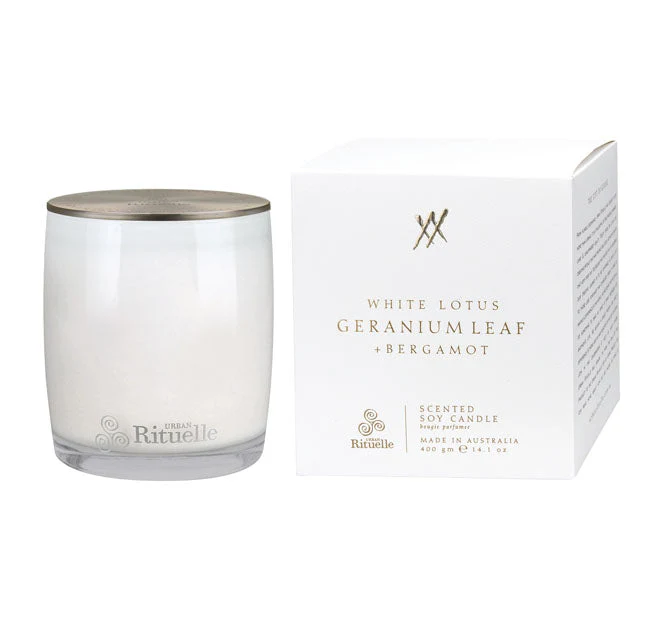 Alchemy 400g Candle White Lotus with Geranium Leaf and Bergamot - Image 2