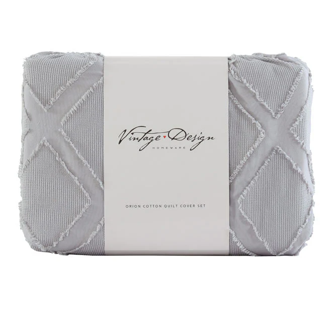 August Quilt Cover Set Range Dove Grey - Image 5