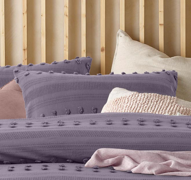 Sans Sovci Quilt Cover Set Range Lilac - Image 4