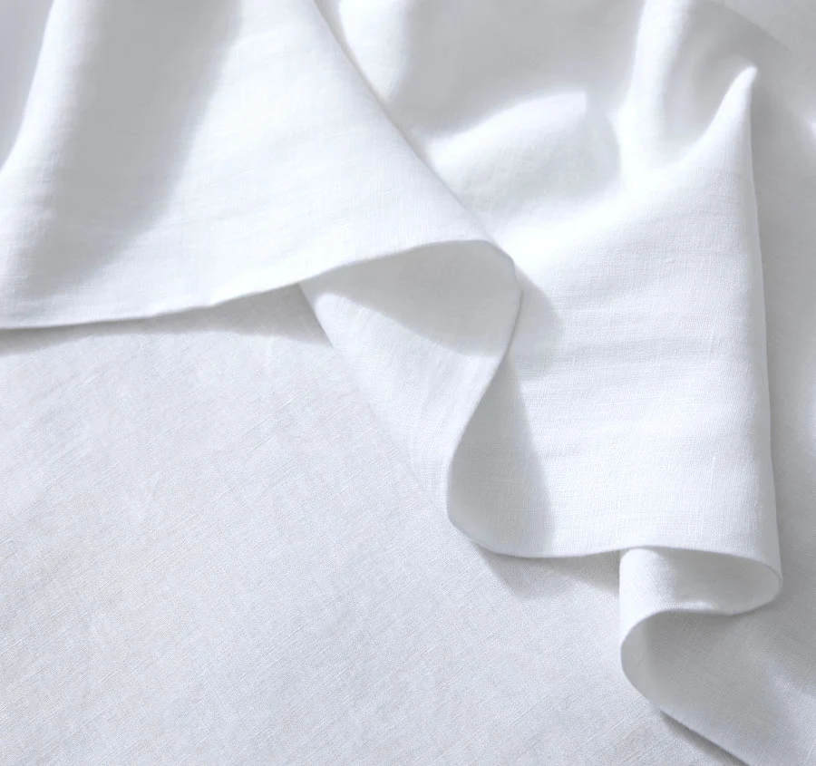 Ravello Linen Fitted or Flat Sheet Range White - Image 2