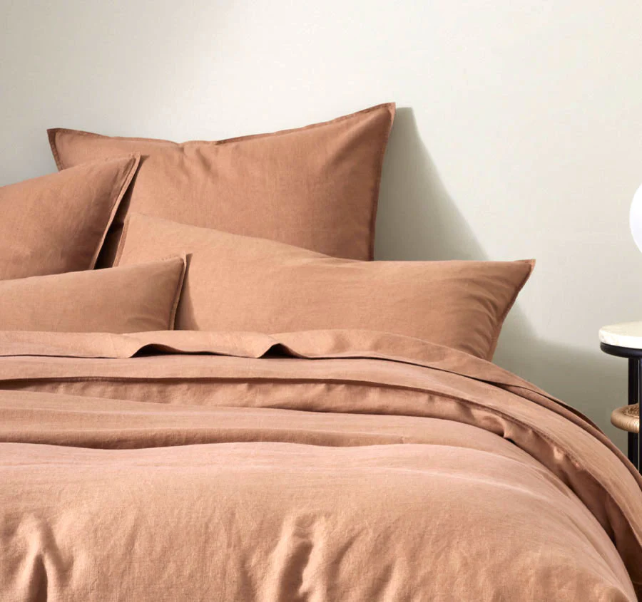 Ravello Linen Quilt Cover Range Biscuit - Image 4